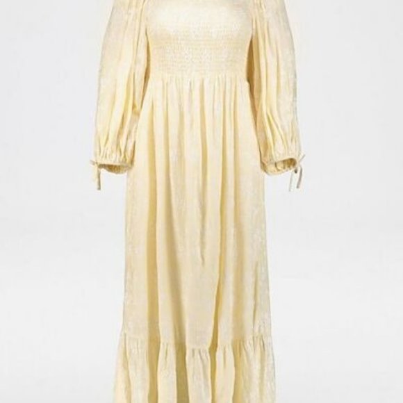 Old Khaki Meadow Tiered Midi Dress Floral Printed XL 16 - Picture 4 of 5